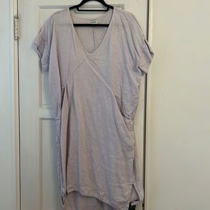 Esby Linen Alice Tunic Dress light lavender pockets